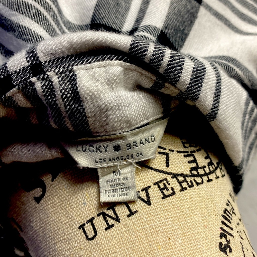 Lucky Brand Long Sleeve Black and White Shirt - Picture 6 of 6